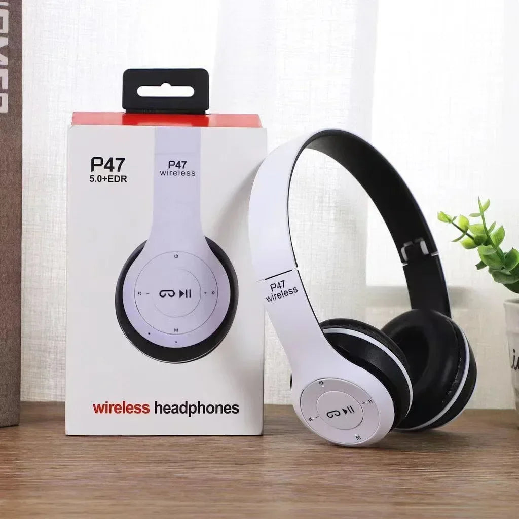 P47 Universally Wireless Bluetooth Noise Cancelling Headphones Gamer Stereo Headset Wireless Sports Game Headset For IOS Android